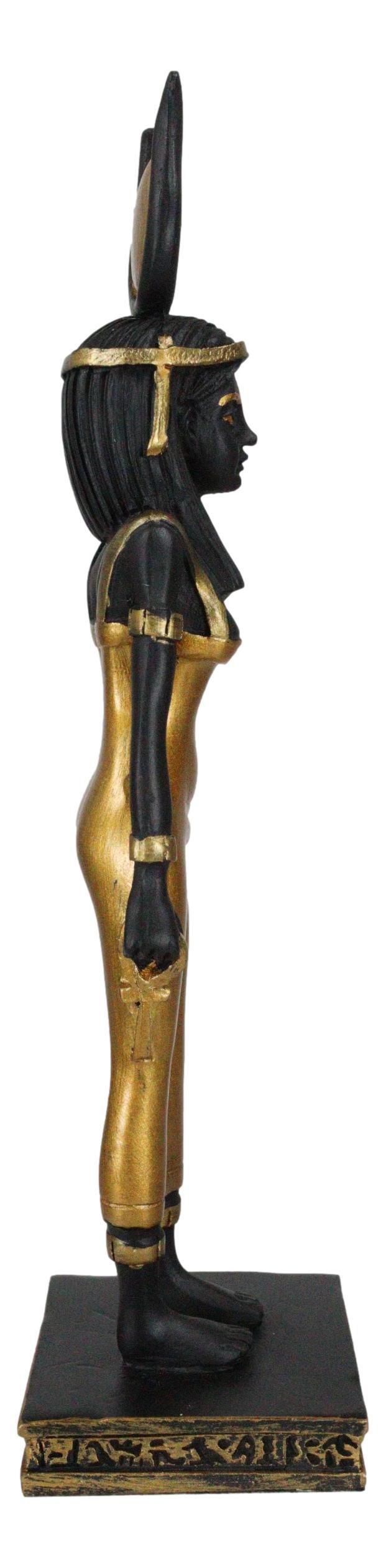 Ebros Gift Egyptian Standing Goddess Of Magic And Healing Ra Isis With Sun Disc Figurine