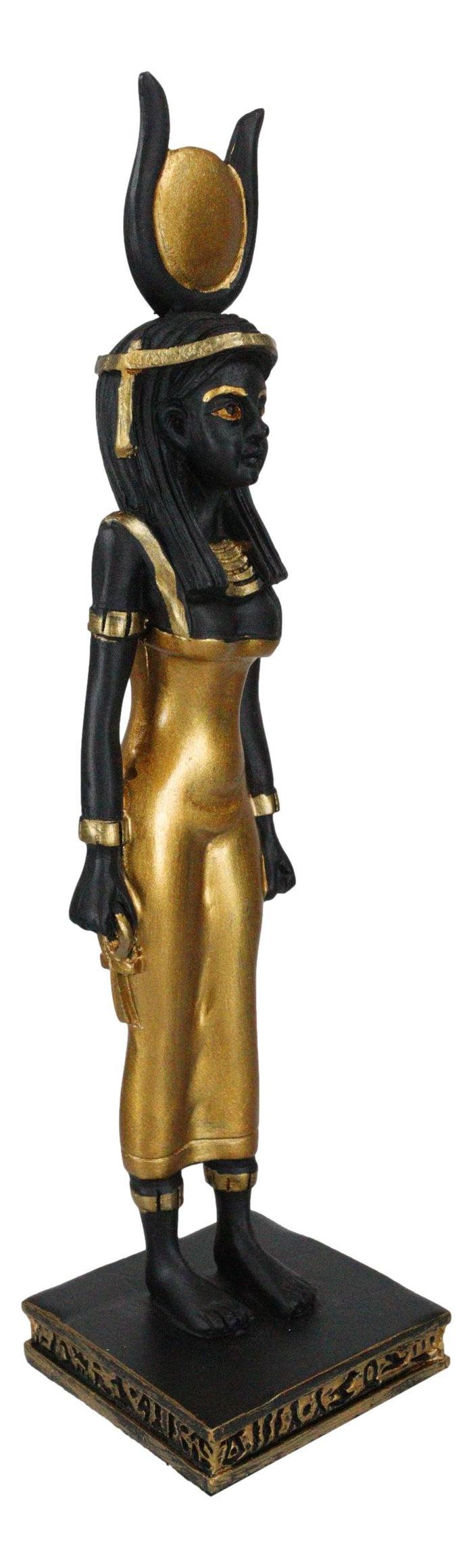 Ebros Gift Egyptian Standing Goddess Of Magic And Healing Ra Isis With Sun Disc Figurine