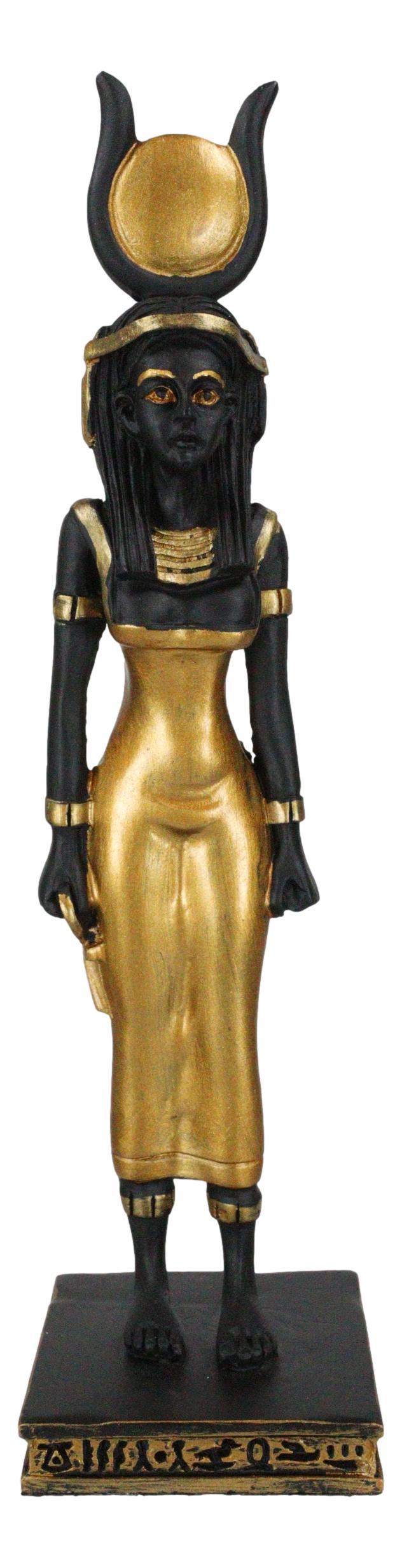 Ebros Gift Egyptian Standing Goddess Of Magic And Healing Ra Isis With Sun Disc Figurine