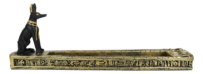 Ebros Gift Egyptian Theme Anubis Jackal Dog Deity Incense Burner Sculpture Resin Statue