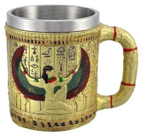Ebros Gift Egyptian Theme Winged Isis Goddess Of Magic & Home Coffee Cup Mug Beer Tankard