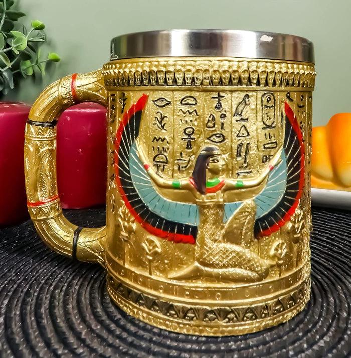 ebros gift Egyptian Theme Winged Isis Goddess of Magic & Home Coffee Cup Mug Beer Tankard