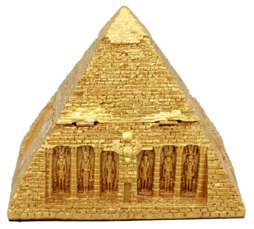 Ebros Gift Egyptian Tomb Golden Pyramid Of Deities Gods Jewelry Ornament Box Figurine