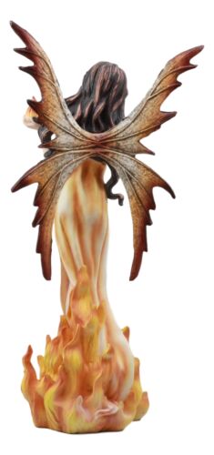 Ebros Gift Elemental Pyre Fire Fairy Figurine Flame Ember Faerie Fantasy Sculpture 12"H