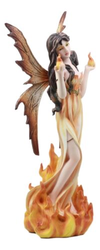 Ebros Gift Elemental Pyre Fire Fairy Figurine Flame Ember Faerie Fantasy Sculpture 12"H