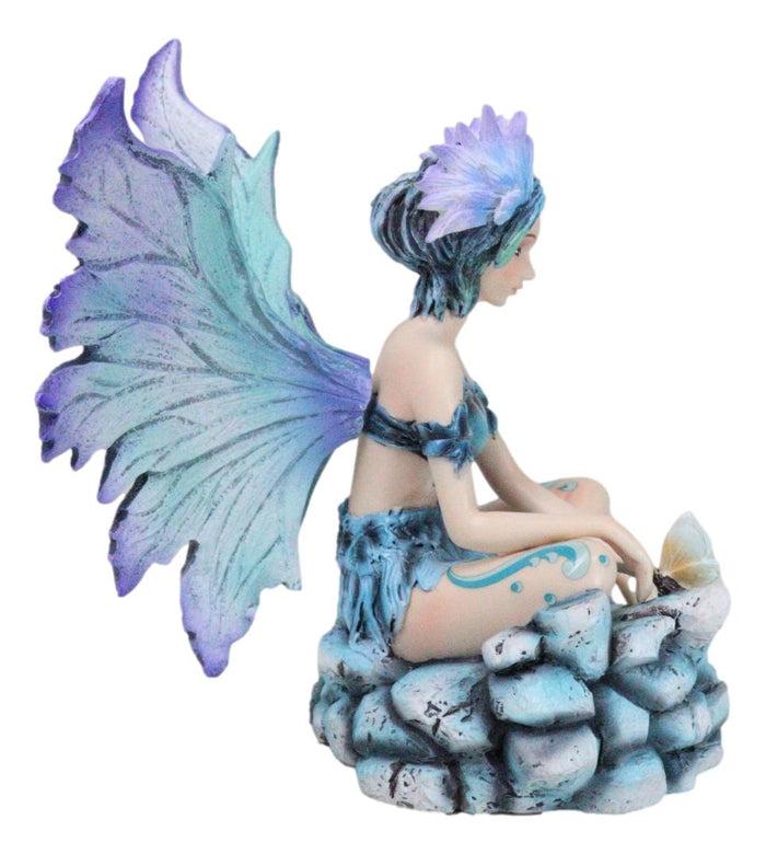 Ebros Gift Elf Pixie Water Elemental Fairy In Emerald Iridescent Dress Fantasy Figurine