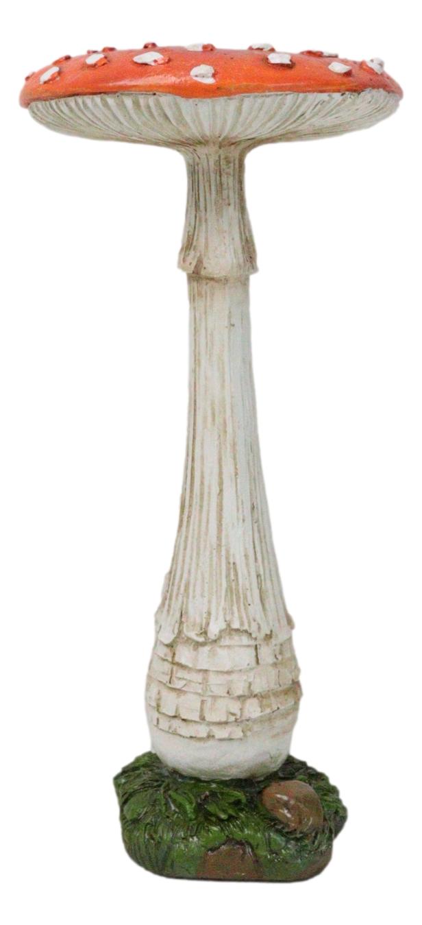 Ebros Gift Enchanted Fairy Garden Pillar Toadstool Mushroom Home Decor Figurine 6.75"H