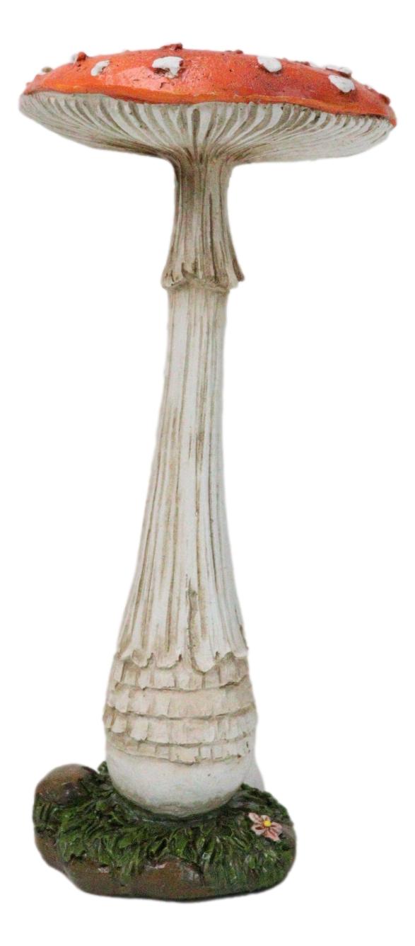 Ebros Gift Enchanted Fairy Garden Pillar Toadstool Mushroom Home Decor Figurine 6.75"H