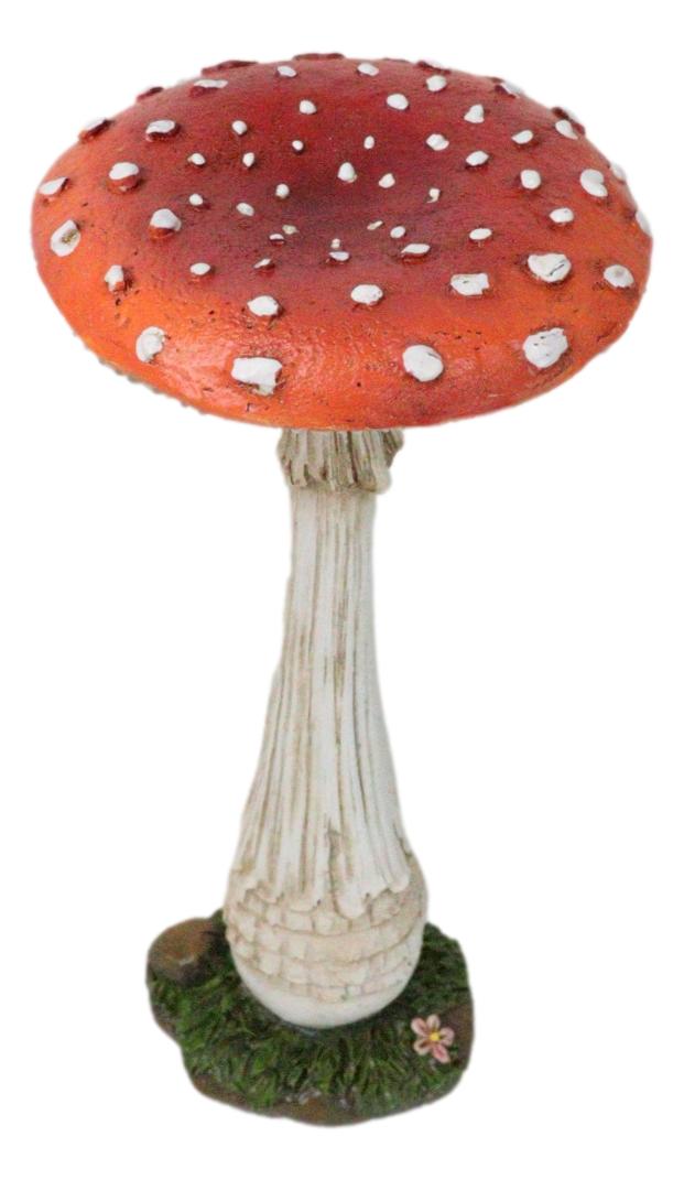 ebros gift Enchanted Fairy Garden Pillar Toadstool Mushroom Home Decor Figurine 6.75"H