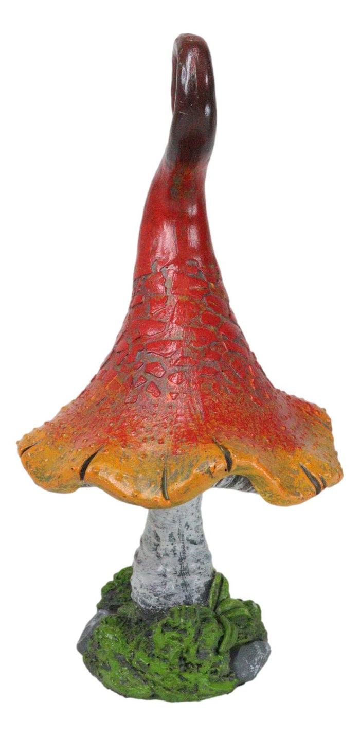 Ebros Gift Enchanted Fairy Garden Whimsical Forest Cottage Crooked Mushroom Figurine 9"H