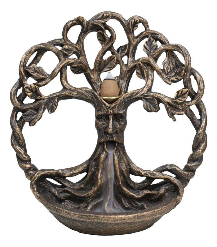 Ebros Gift Ethereal Forest Celtic Greenman Ent Tree Of Life Backflow Incense Cone Burner