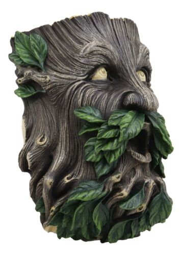 Ebros Gift Evergreen Forest Greenman Wall Hanging Planter Sculpture Plaque Home Decor