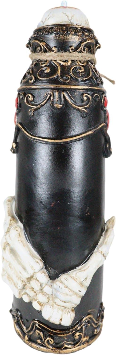 Ebros Gift Evil Eye LED Light Decorative Potion Bottle With Skeleton Hands And Scrollwork