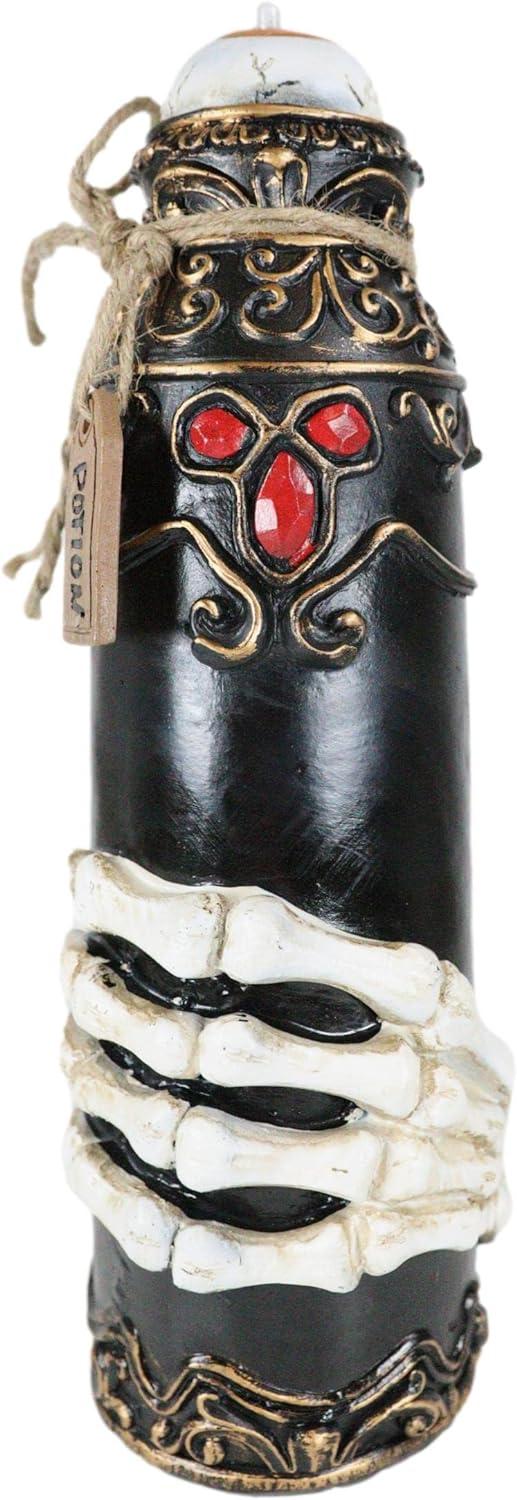 Ebros Gift Evil Eye LED Light Decorative Potion Bottle With Skeleton Hands And Scrollwork