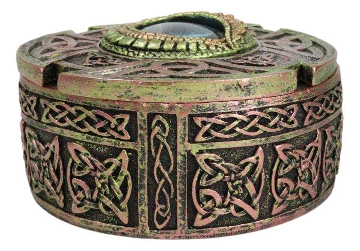 Ebros Gift Eye Of The Dragon Celtic Sacred Knotwork Triskele Decorative Trinket Jewelry Box