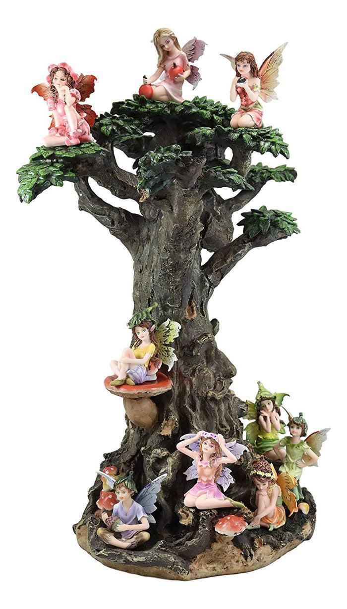Ebros Gift Fairy Garden Fairies Greenman Tree Starter Kit Set For Adults Kids 10 Piece Set