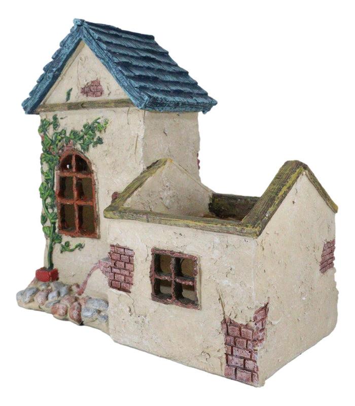 Ebros Gift Fairy Garden LED Light Mediterranean Cottage Floral Planter House Mini Figurine