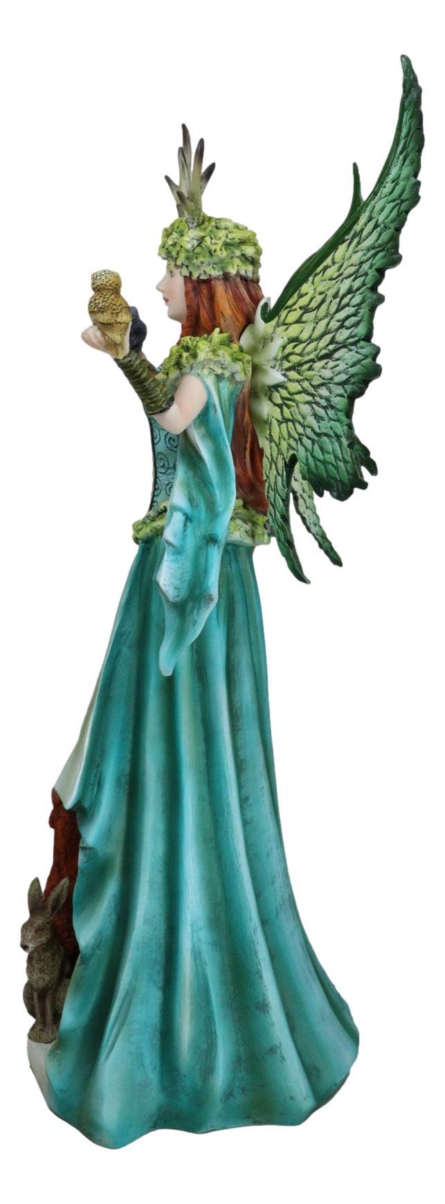 Ebros Gift Fantasy Dragon Taker Antler Crown Queen Of The Forest Fairy And Animals Figurine
