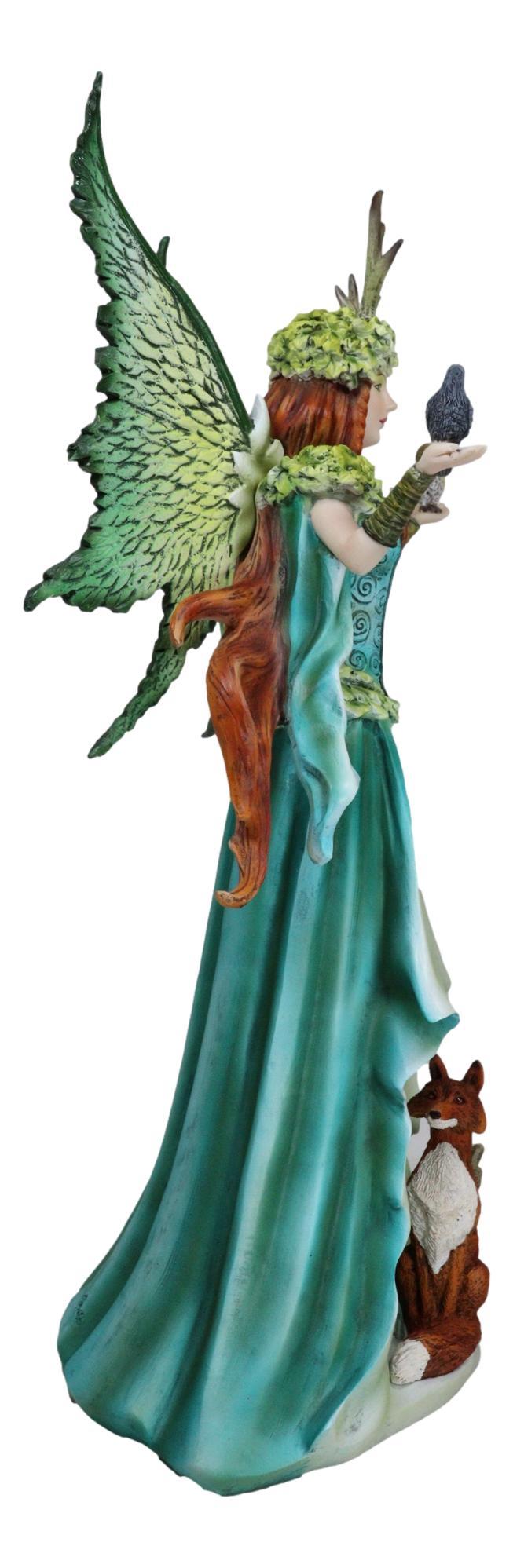 Ebros Gift Fantasy Dragon Taker Antler Crown Queen Of The Forest Fairy And Animals Figurine