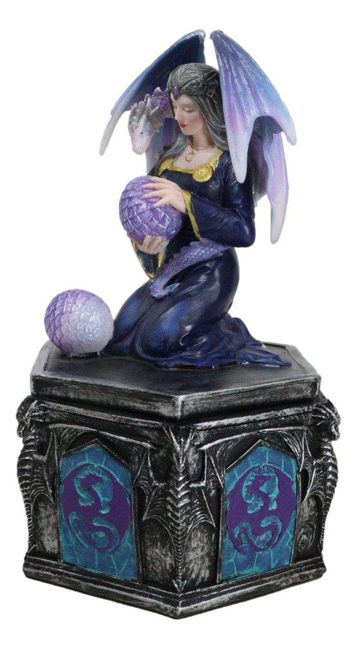 Ebros Gift Fantasy Four Seasons Spring Friendship Fairy With Dragon Decorative Box Figurine
