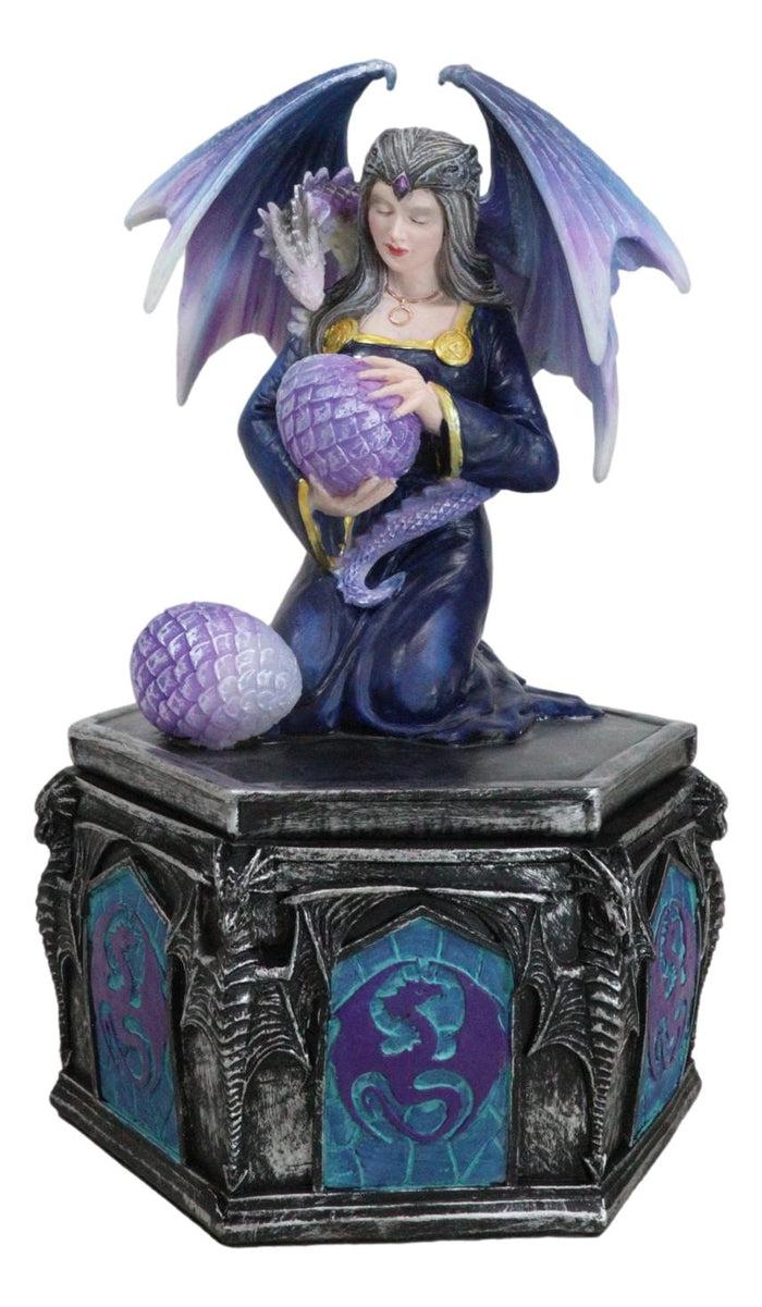ebros gift Fantasy Four Seasons Spring Friendship Fairy With Dragon Decorative Box Figurine