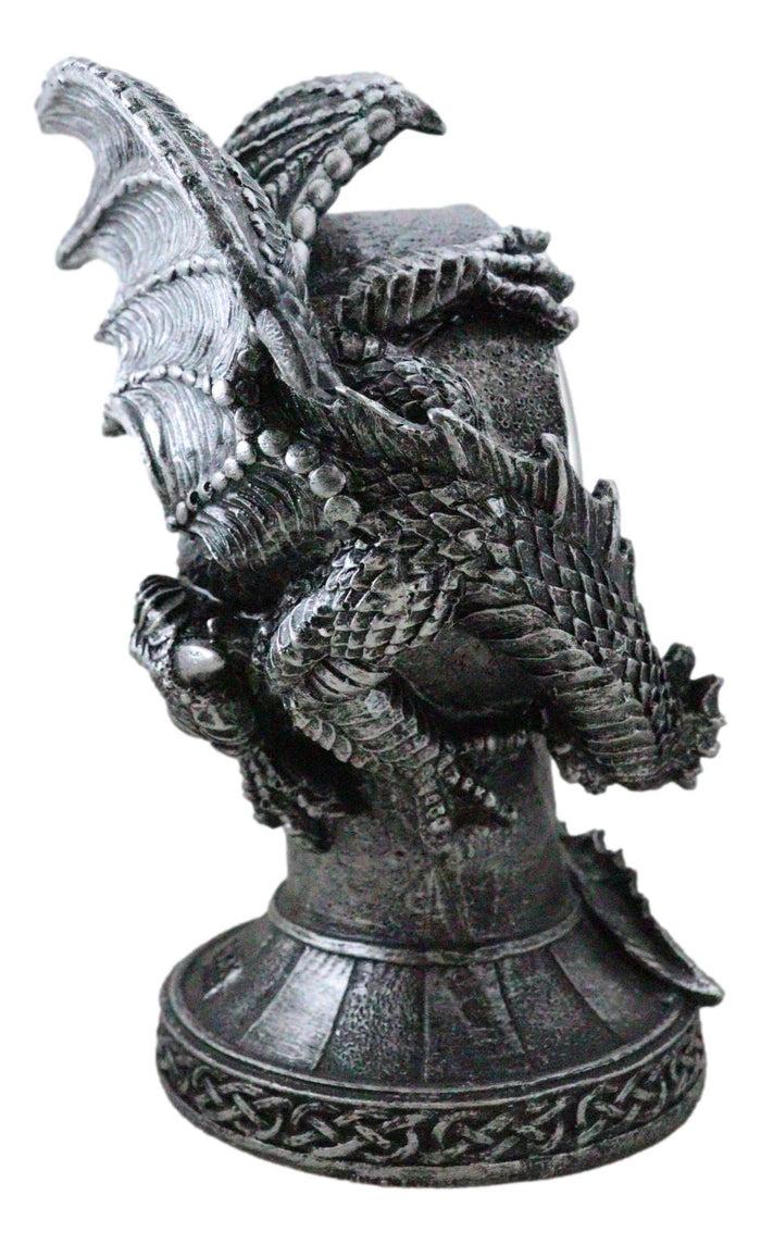 Ebros Gift Fantasy Gothic Hour Of The Dragon Drake With Pentagram Star Table Clock Figurine