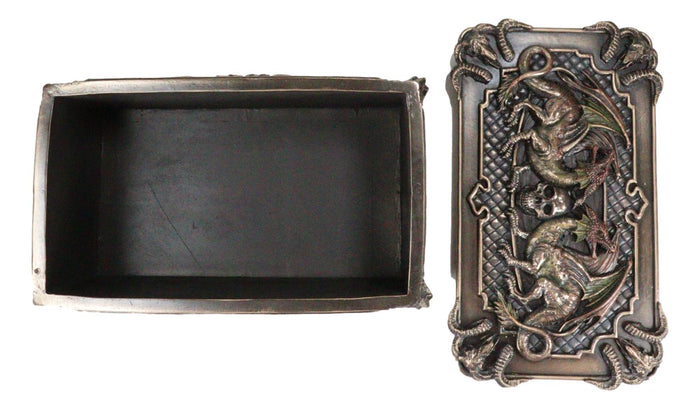 Ebros Gift Fantasy Guardian Dragons Baphomet Horned Goat And Skulls Decorative Jewelry Box