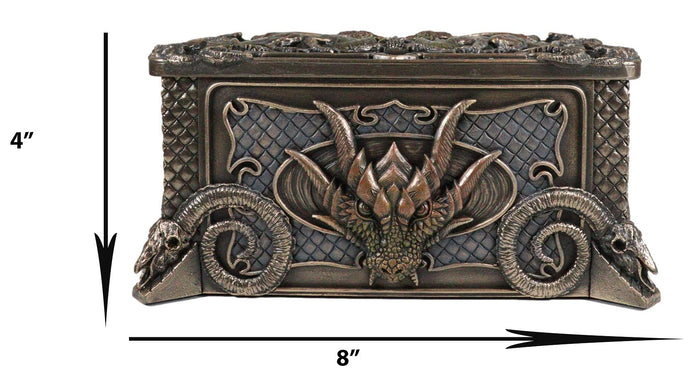 Ebros Gift Fantasy Guardian Dragons Baphomet Horned Goat And Skulls Decorative Jewelry Box