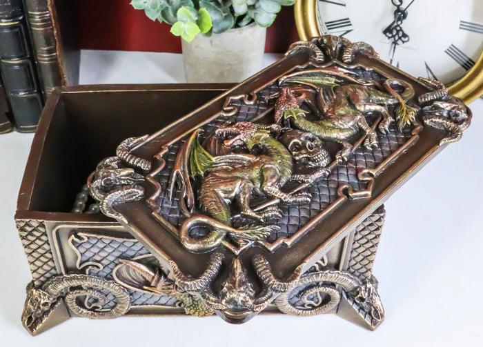 ebros gift Fantasy Guardian Dragons Baphomet Horned Goat And Skulls Decorative Jewelry Box