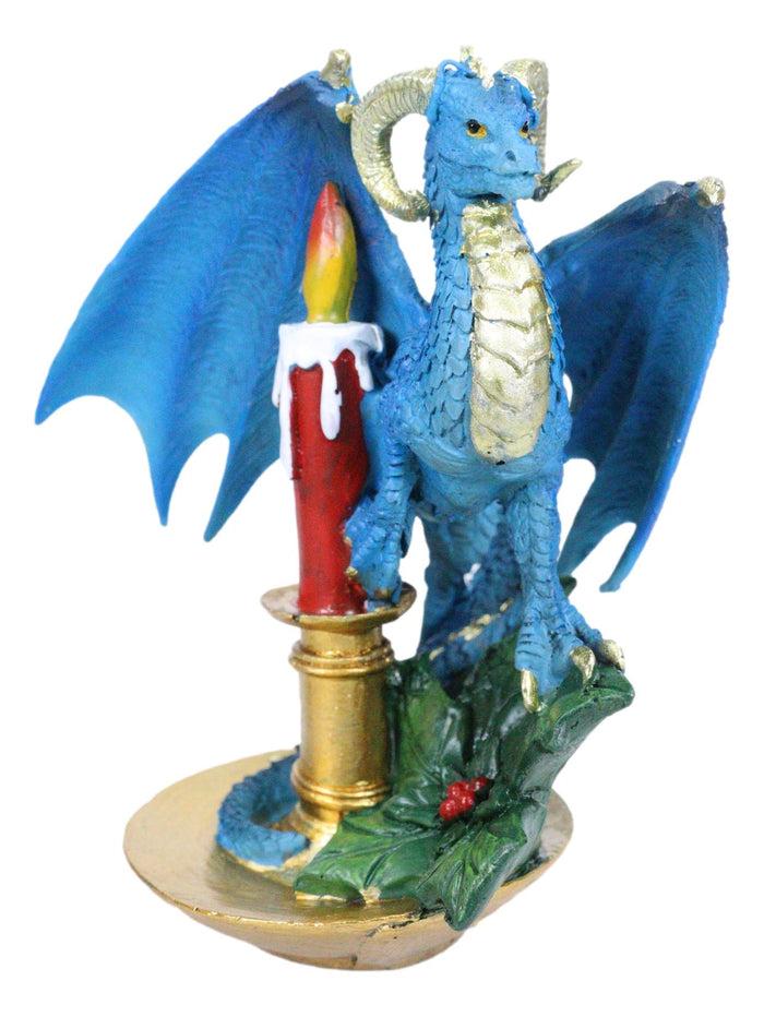 Ebros Gift Fantasy Holiday Spirit Blue Advent Candle Dragon Christmas Tree Hanging Ornament