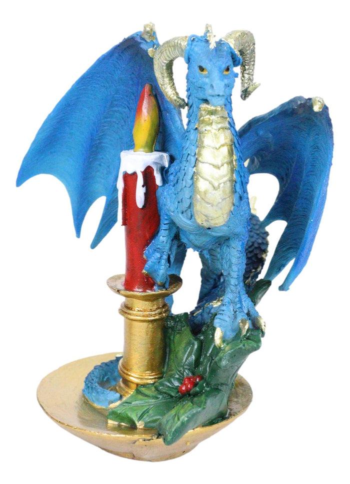 Ebros Gift Fantasy Holiday Spirit Blue Advent Candle Dragon Christmas Tree Hanging Ornament