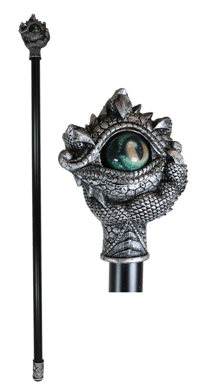 Ebros Gift Fantasy Ocular Evil Eye Of Sauron And Dragon Claws Swagger Cane Cosplay Stick