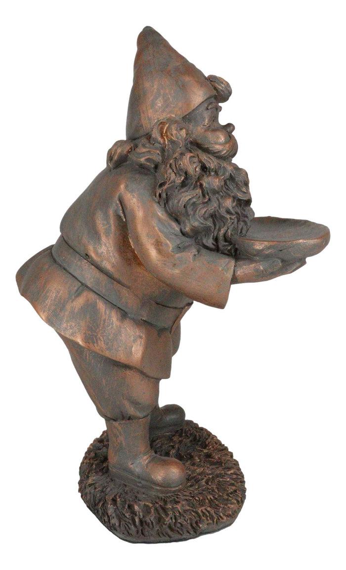Ebros Gift Fantasy Old Mr Gnome Holding Long Tray Garden Figurine Decor Or Keys Holder