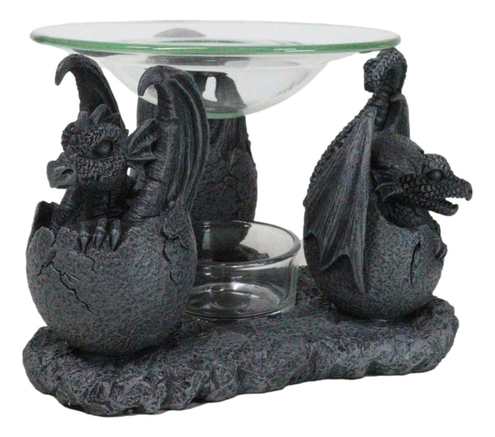 Ebros Gift Fantasy Trio Gargoyle Dragons In Eggs Hatchling Candle Oil Burner Figurine