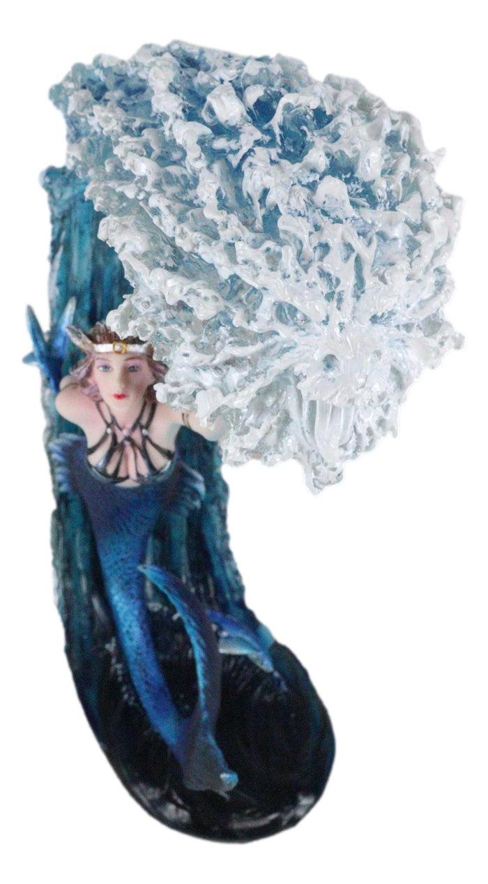Ebros Gift Fantasy Water Elemental Sea Mermaid Sorceress Riding Ocean Waves Figurine