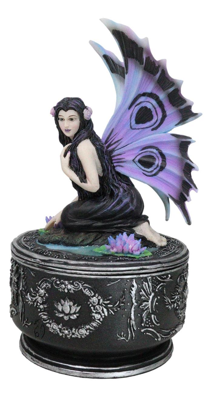 Ebros Gift Fantasy Water Nymph Naiad Gothic Fairy Fae Secret Elemental Jewelry Decorative Box