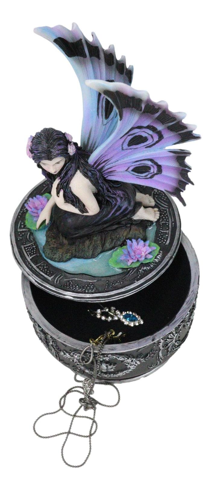 Ebros Gift Fantasy Water Nymph Naiad Gothic Fairy Fae Secret Elemental Jewelry Decorative Box