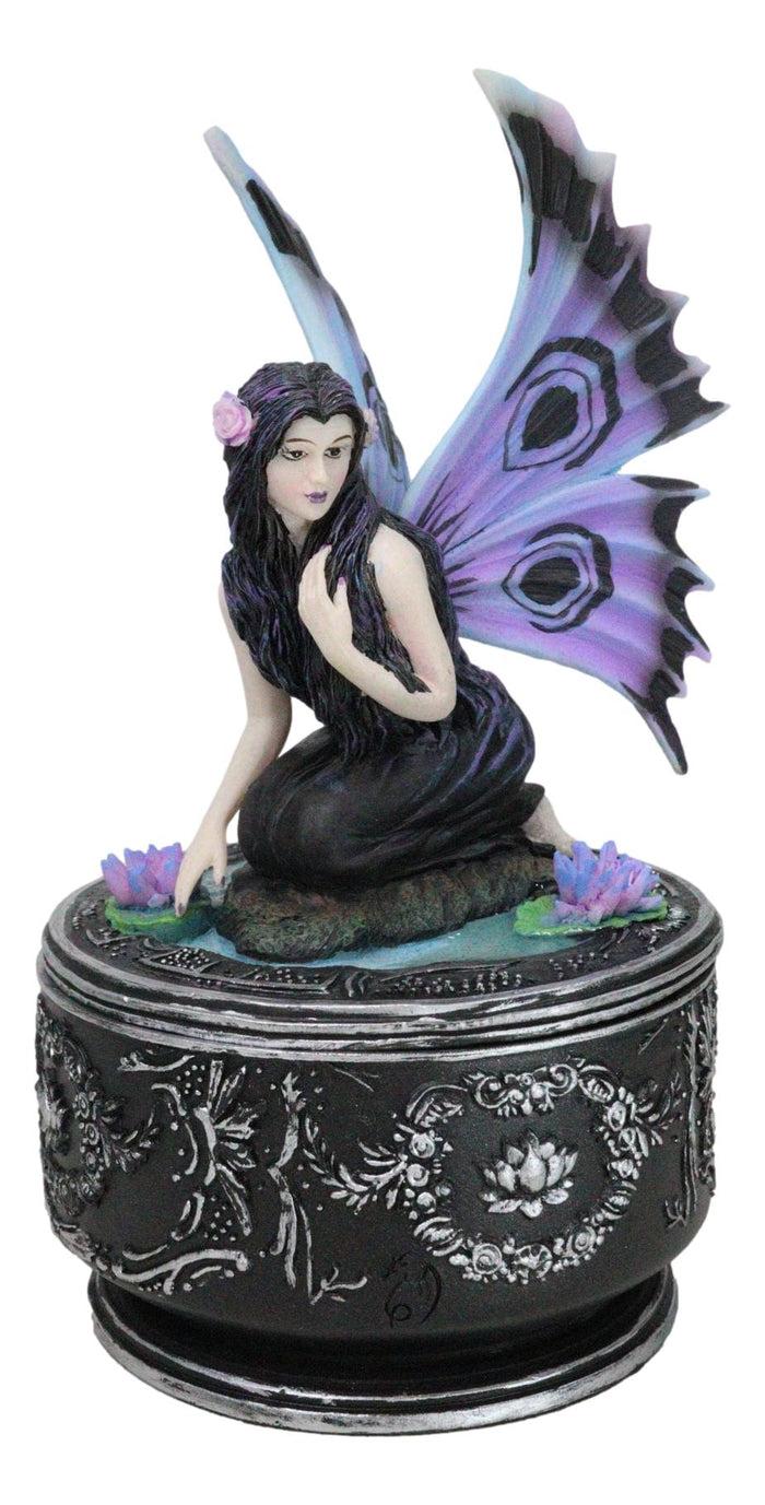 ebros gift Fantasy Water Nymph Naiad Gothic Fairy Fae Secret Elemental Jewelry Decorative Box