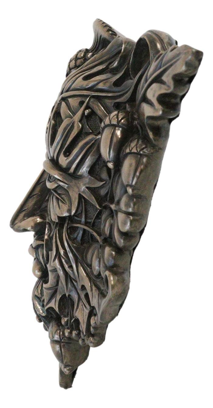 Ebros Gift Faux Bronze Autumn Acorn And Clover Greenman Wall Decor Plaque Maxine Miller