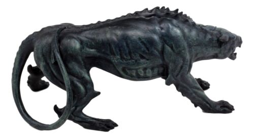 Ebros Gift Faux Stone Greek Guardian Hydra Hound Dogs Of Hades Cerberus Statue 7.75"L