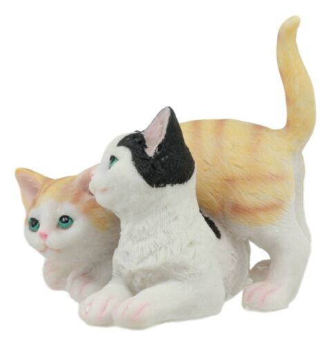 Ebros Gift Feline Cat Two Playful Kittens Statue Adorable American Shorthair Kitty Cats