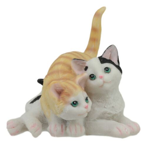 Ebros Gift Feline Cat Two Playful Kittens Statue Adorable American Shorthair Kitty Cats