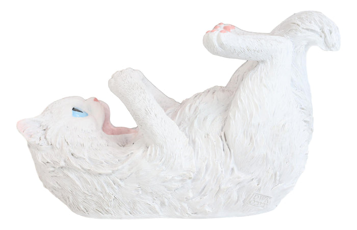 Ebros Gift Feline Purrfectly Divine White Angel Kitty Cat Wine Bottle Holder Caddy Figurine