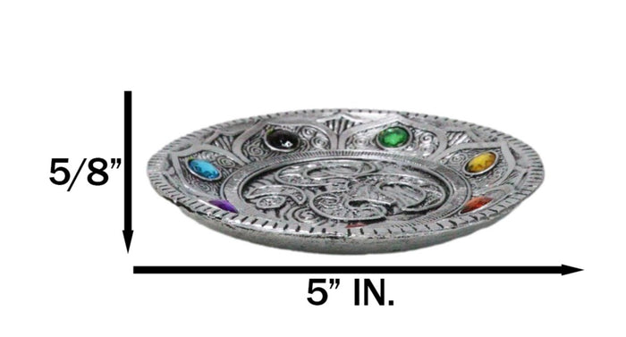 Ebros Gift Feng Shui Buddha Ohm Symbol Lotus Mandala With 7 Chakra Gems Incense Burner