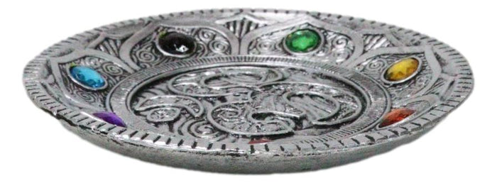 Ebros Gift Feng Shui Buddha Ohm Symbol Lotus Mandala With 7 Chakra Gems Incense Burner