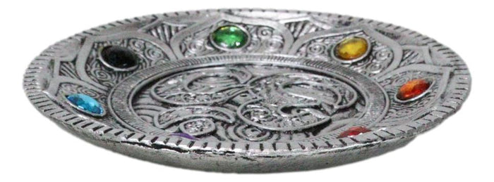 Ebros Gift Feng Shui Buddha Ohm Symbol Lotus Mandala With 7 Chakra Gems Incense Burner