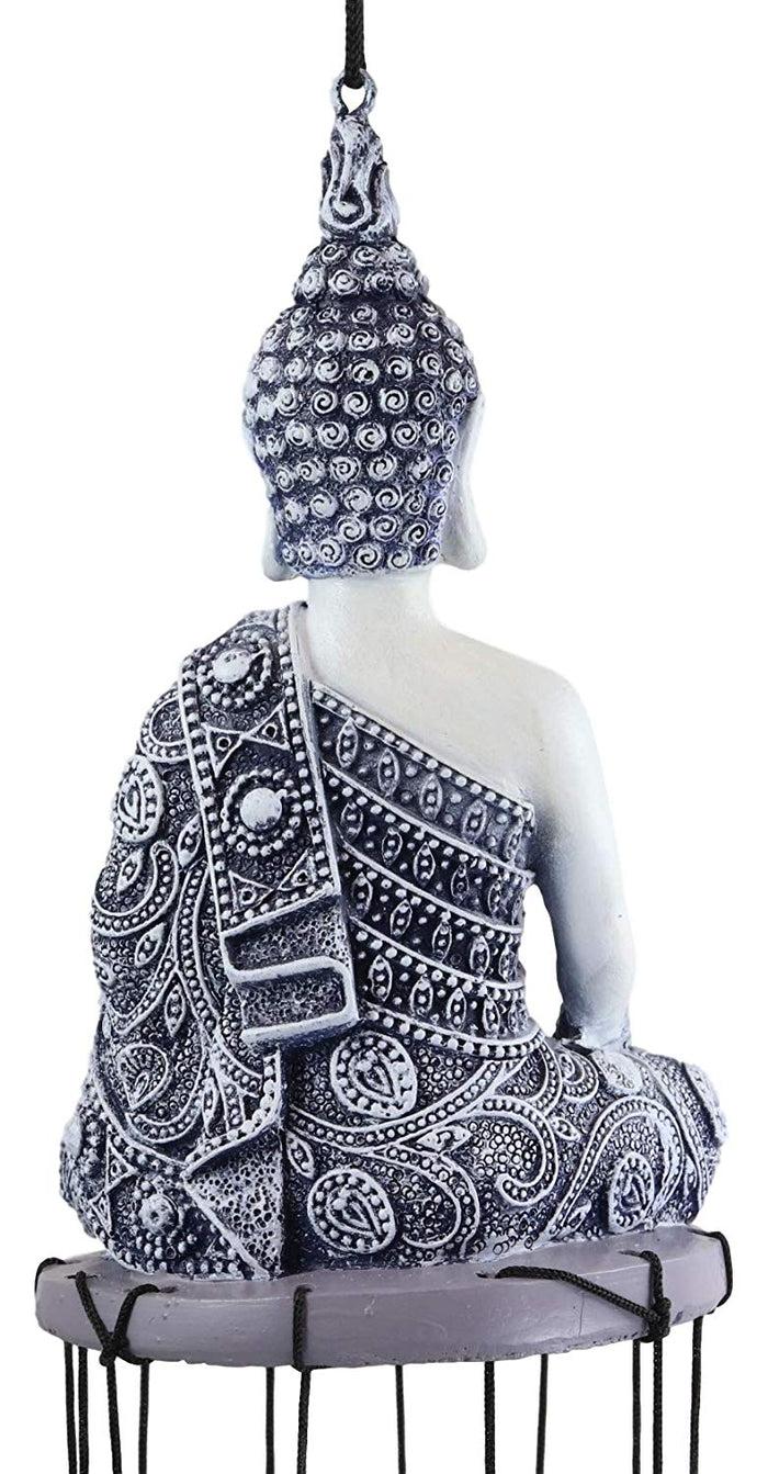 Ebros Gift Feng Shui Buddhism Buddha Amitabha Meditating In Mudra Figurine Wind Chime Decor