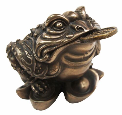 ebros gift Feng Shui Jin Chan Fortune Money Frog Lucky Toad Figurine Charm Statue Decor