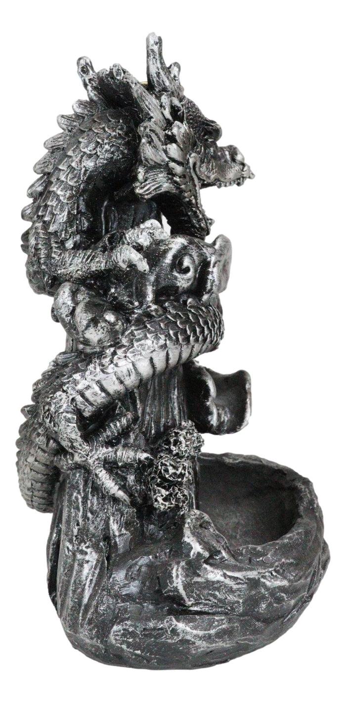 Ebros Gift Feng Shui Oriental Dragon King On Rocky Mountain Backflow Cone Incense Holder