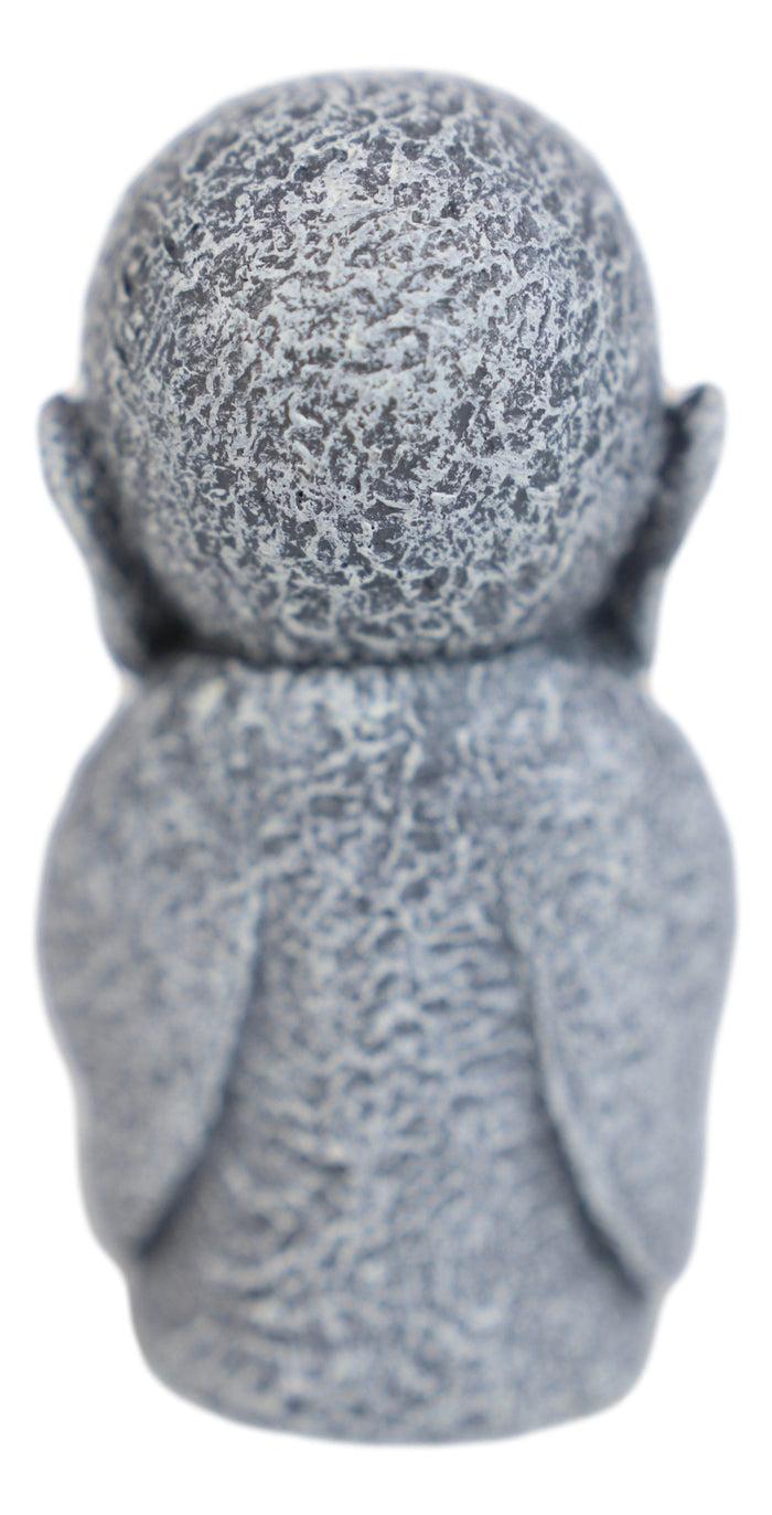 Ebros Gift Feng Shui Zen Blissful Japanese Jizo Monk With Mani Jewel Mini Figurine 3"Tall